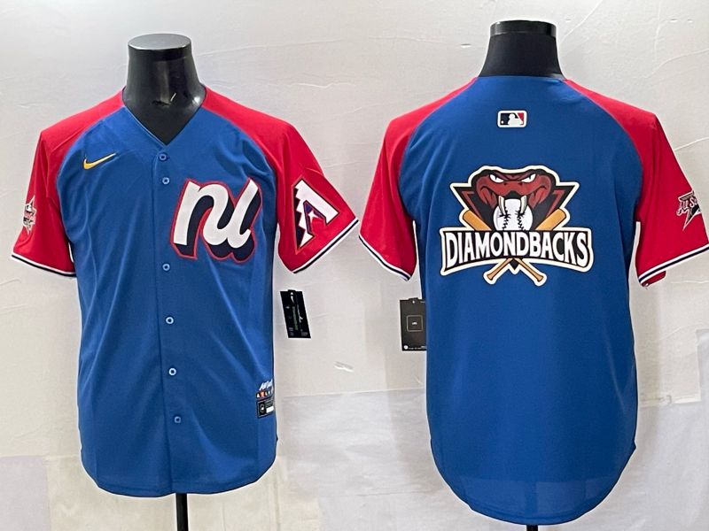 Men Arizona Diamondback Blank Blue red All star 2025 Nike MLB Jersey style 04->arizona diamondback->MLB Jersey